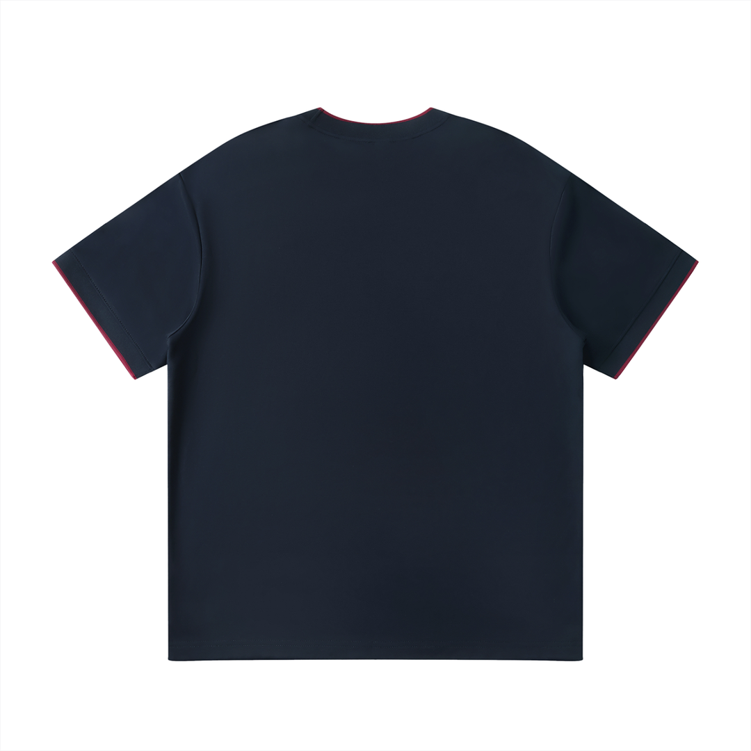 MEN T SHIRT Wing Logo Contrast Tape Crewneck Tee