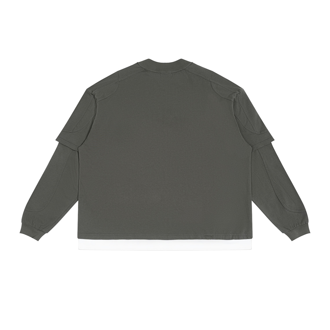 women hoddies  Paneled Layer Color Block T-Shirt