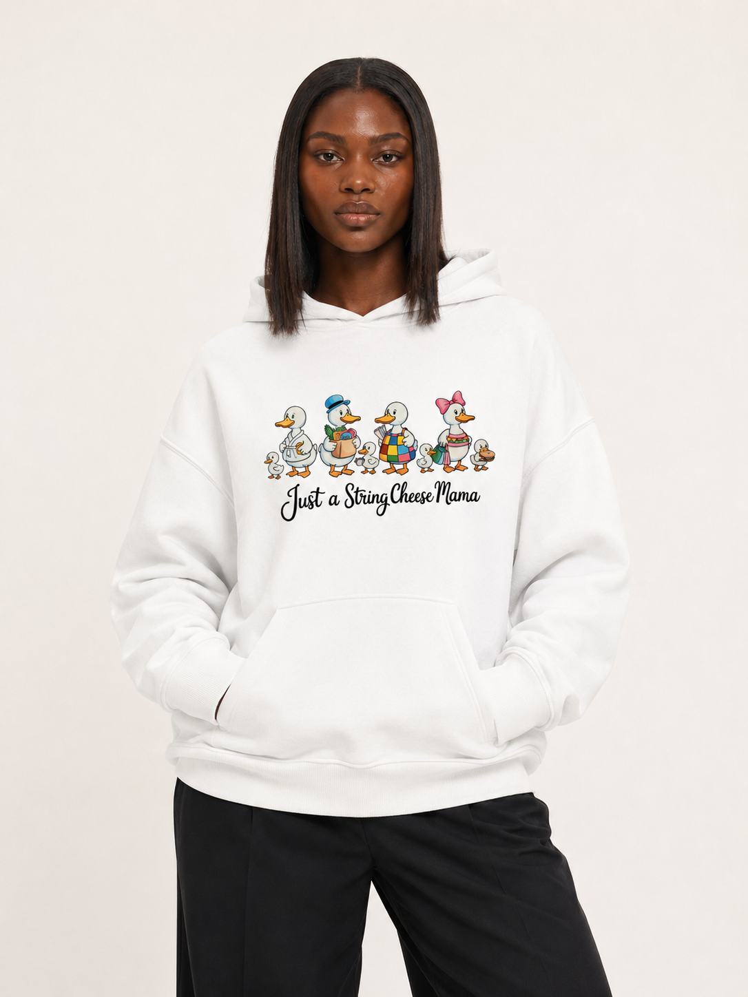 Just A String Cheese Mama Goose Family Hoodie