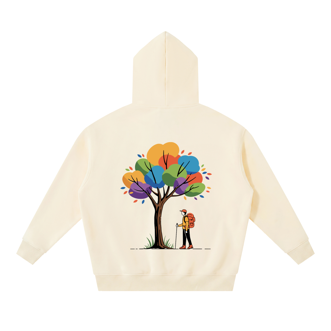 hiking lover Essential Oversized Boxy Fit Fleece Hoodie