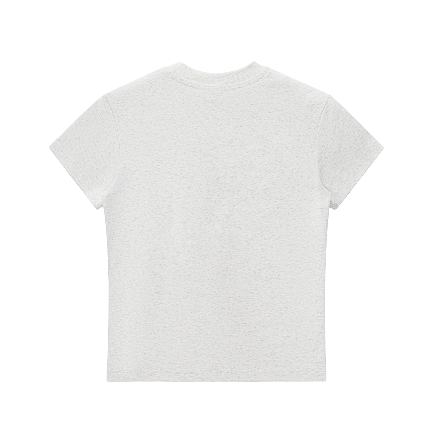 Be You The World Will Adjust Motivational Tee in Flower Gray, back view.