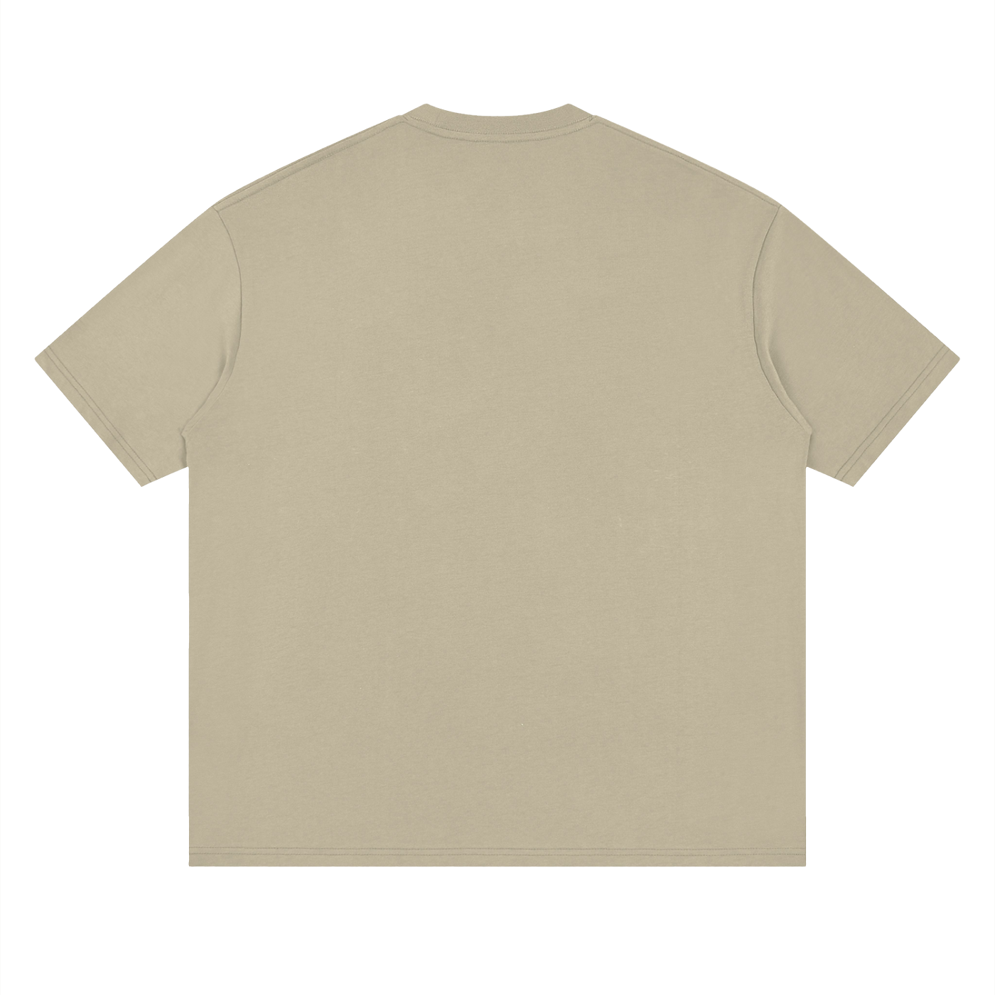 Summit Hiker Silhouette Tonal Print Tee in Khaki Green, back view.