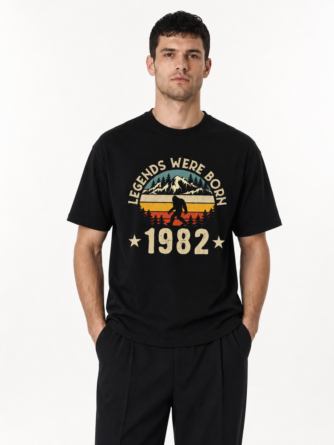 Legends Were Born 1982 Retro Birthday Tee