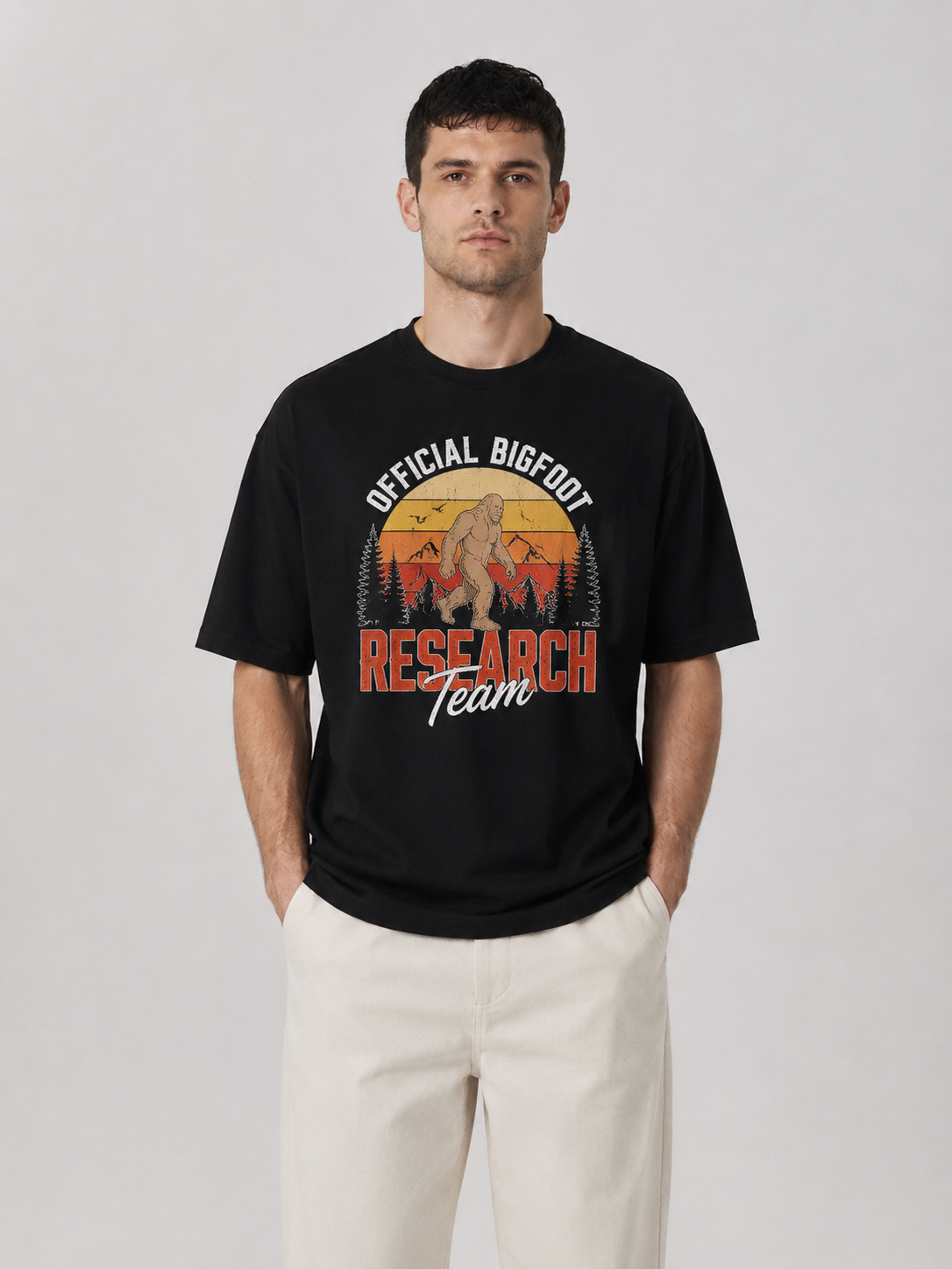 Official Bigfoot Research Team Retro Sunset Tee