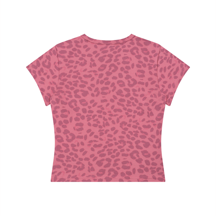 Women’s Leopard Print Crop T-Shirt