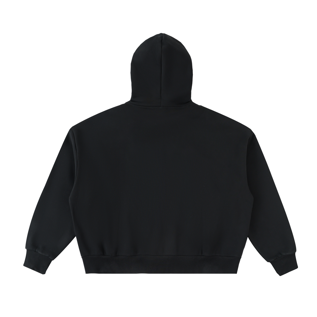 MEN  HODDIES Fleeced Full-Zip Boxy Hoodie