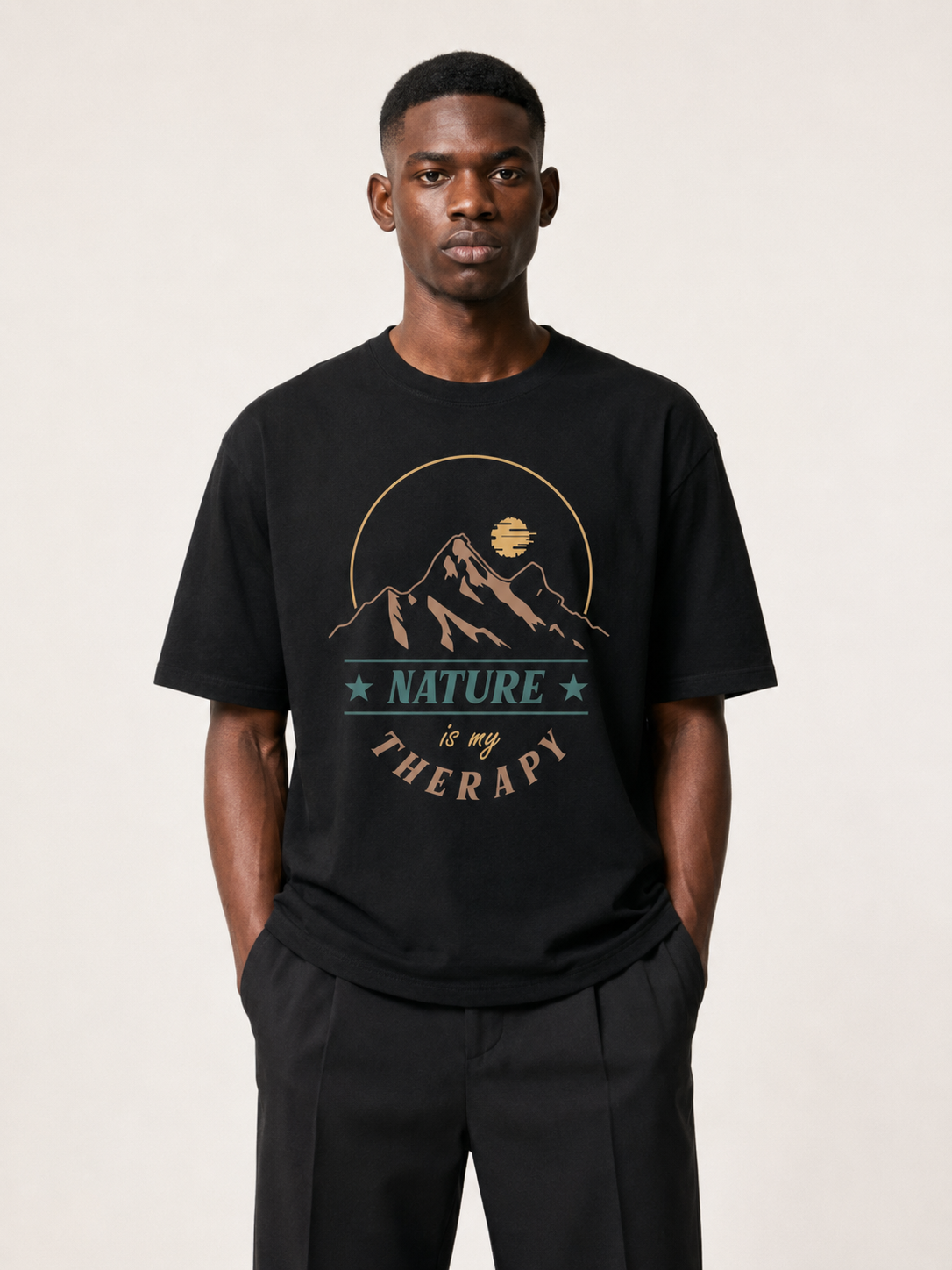 Nature Is My Therapy Mountain Sunrise Tee