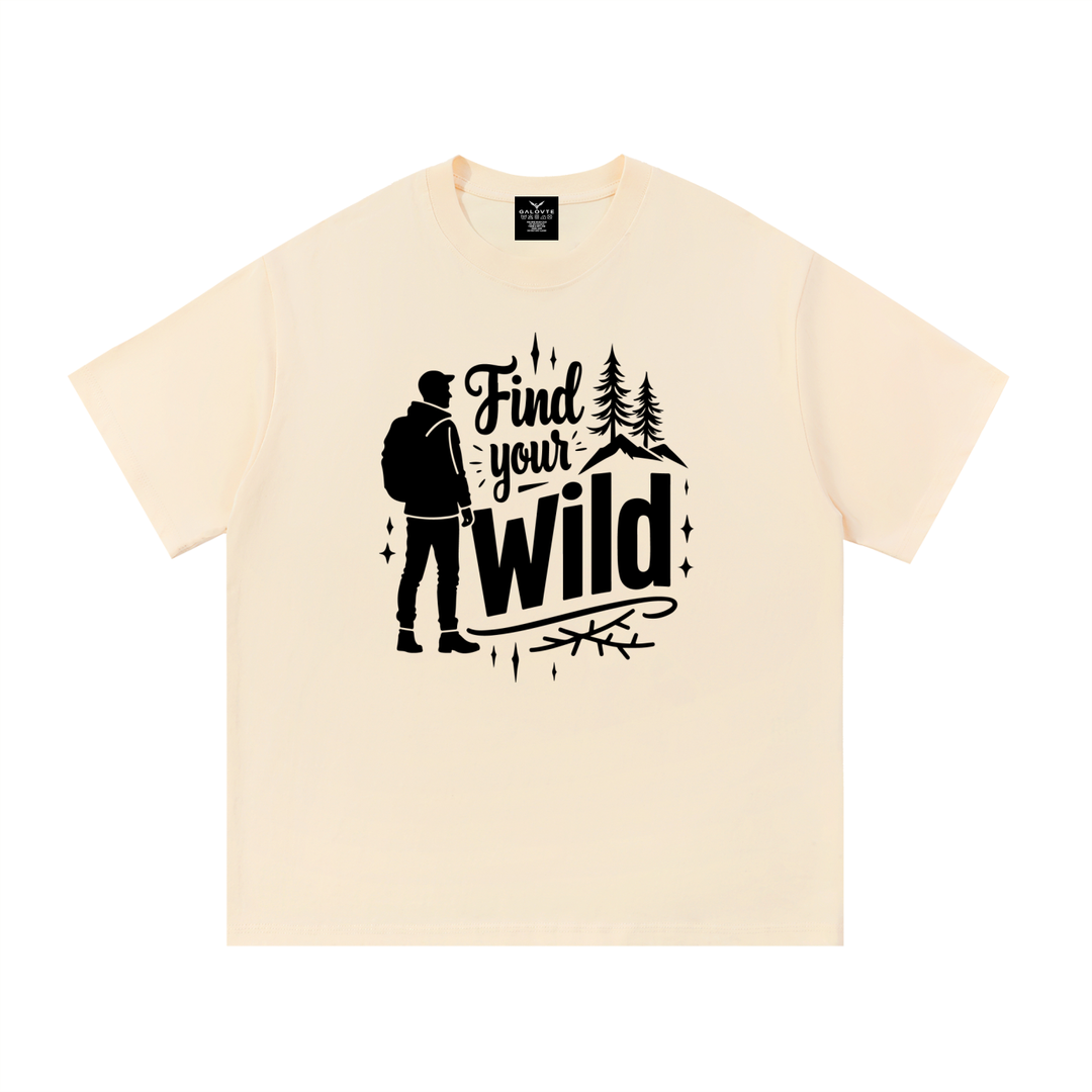 hiking lover Find Your Wild Hand-Lettered Outdoor Tee