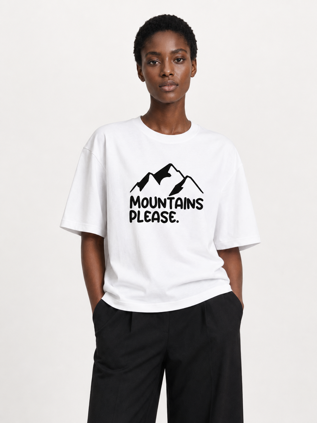 Mountains Please Minimal Line Mountain Tee