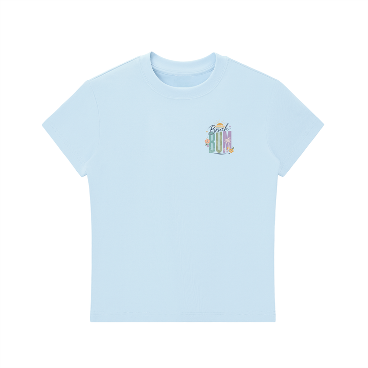 Beach Bum Left-Chest Summer Bodycon Tee