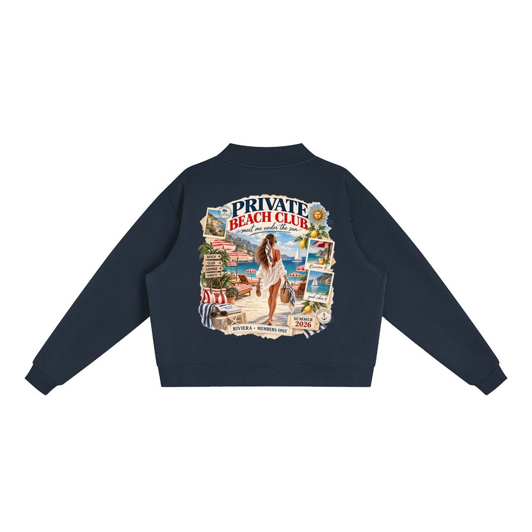 girl gift Essential Fleece Mock-Neck Crew Sweatshirt