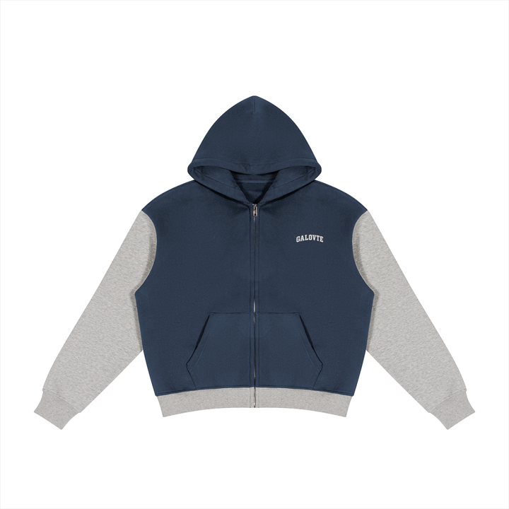 men brand Unisex Color Block Fleece Full Zip Hoodie