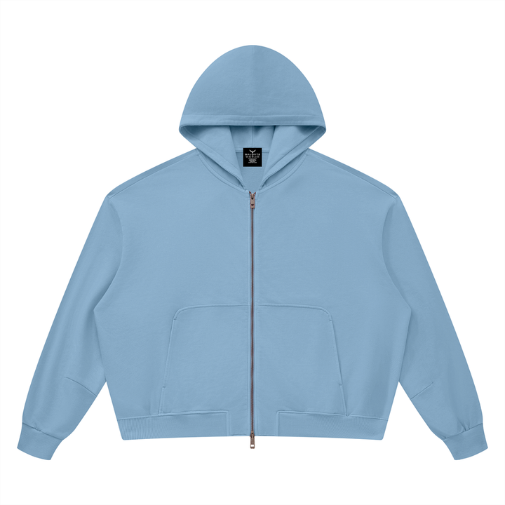 WOMEN HODDIES  Vintage Wash Boxy Full Zip Hoodie