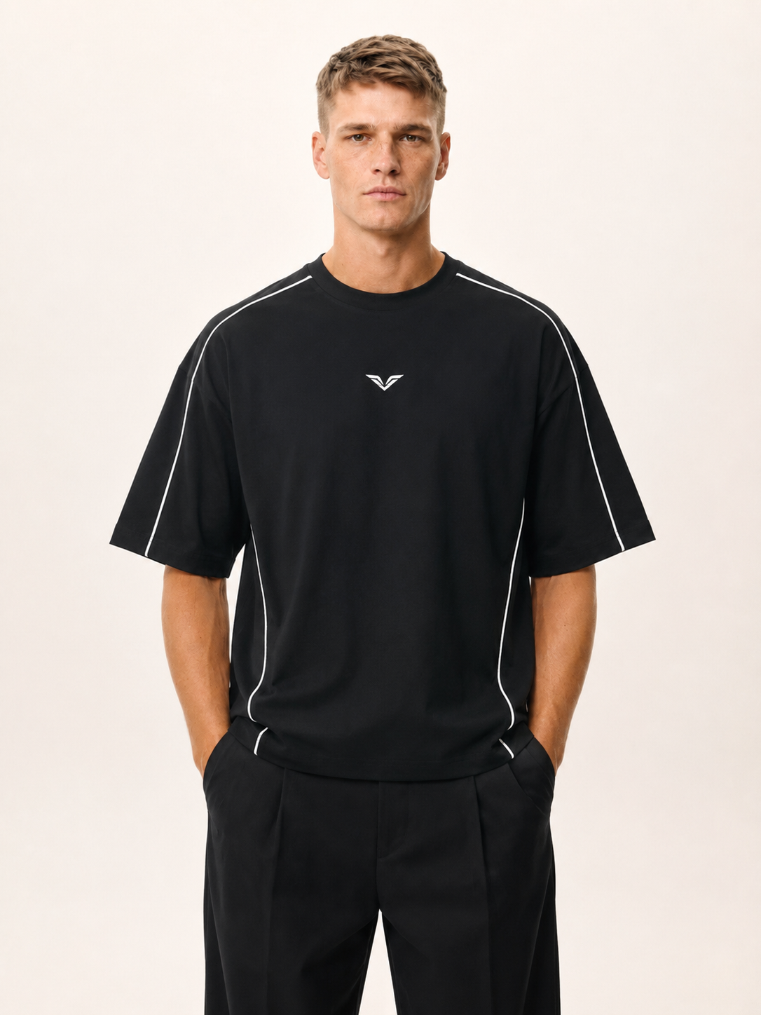 Wing Logo Heavyweight Boxy Piping Tee