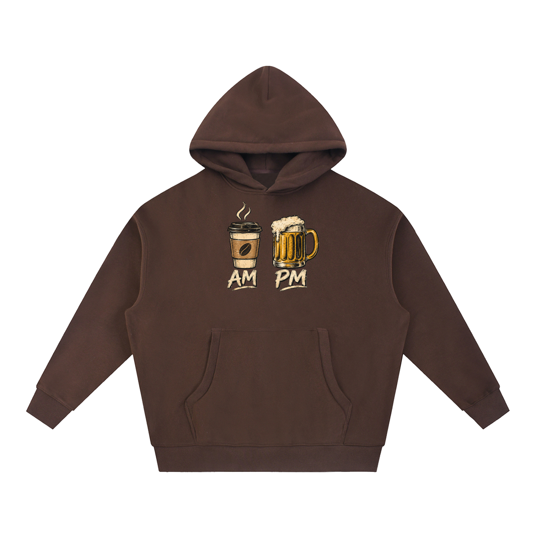 men graphic Essential Oversized Boxy Fit Fleece Hoodie