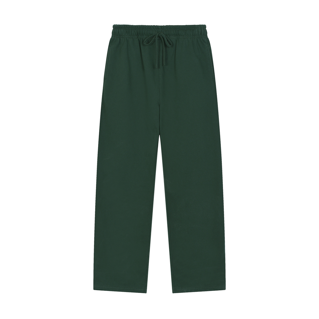 WOMEN PENT Solid Color Straight-Leg Sweatpants