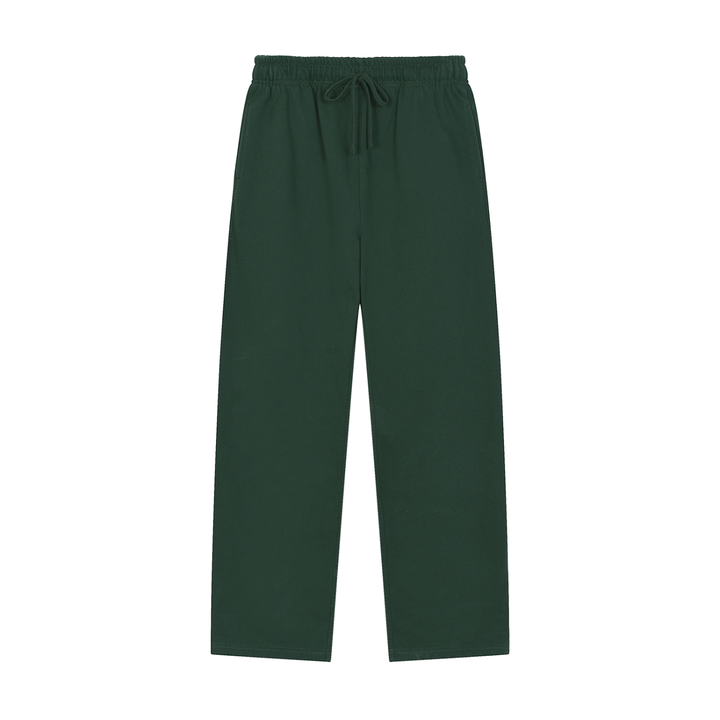 WOMEN PENT Solid Color Straight-Leg Sweatpants