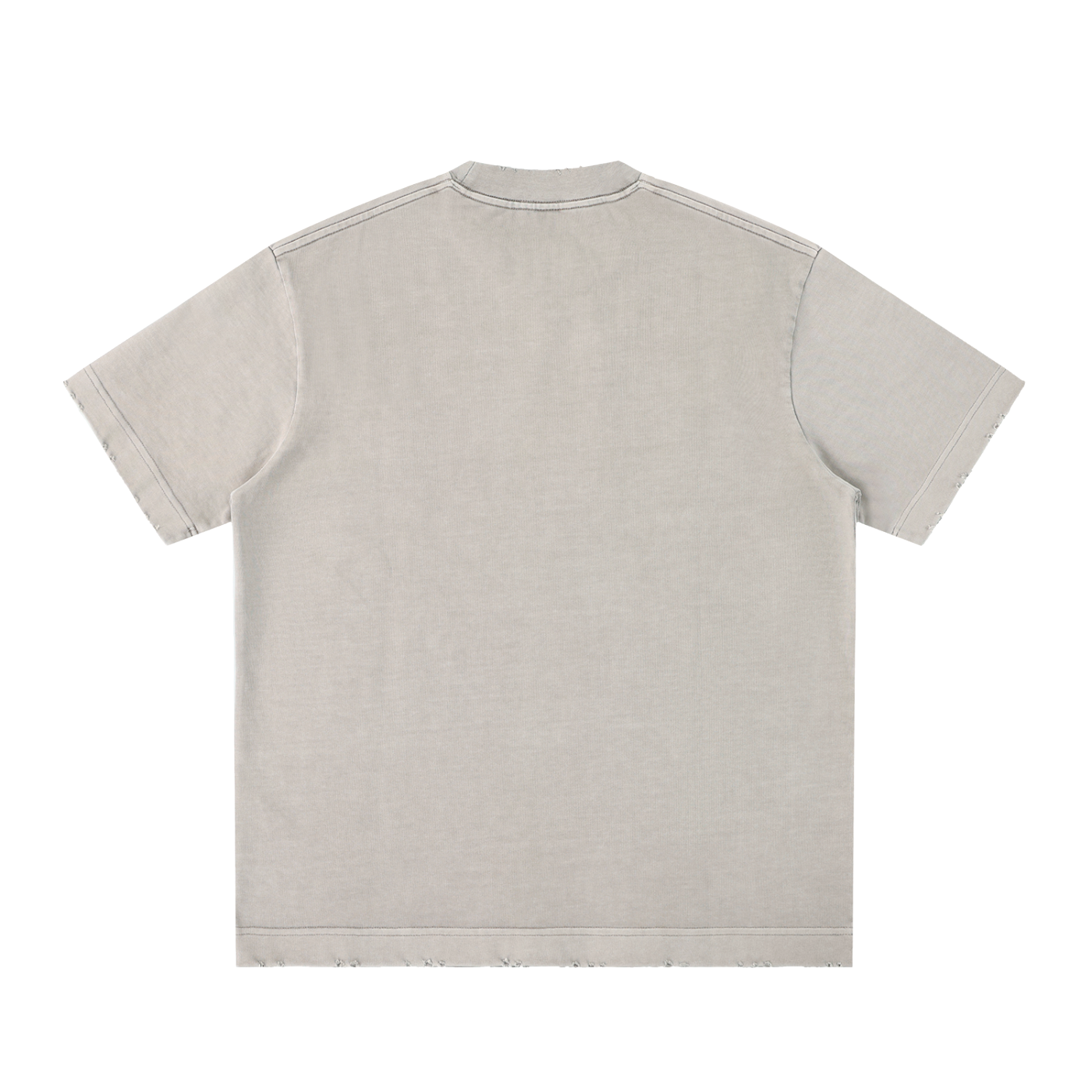 men Heavyweight Vintage Washed Frayed T-Shirt
