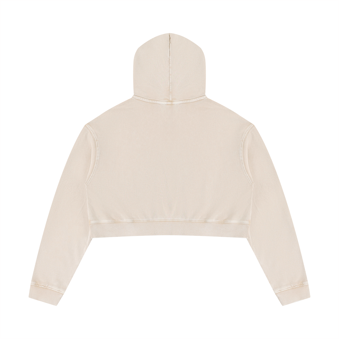 Women’s HODDIES Mineral Washed Crop Hoodie