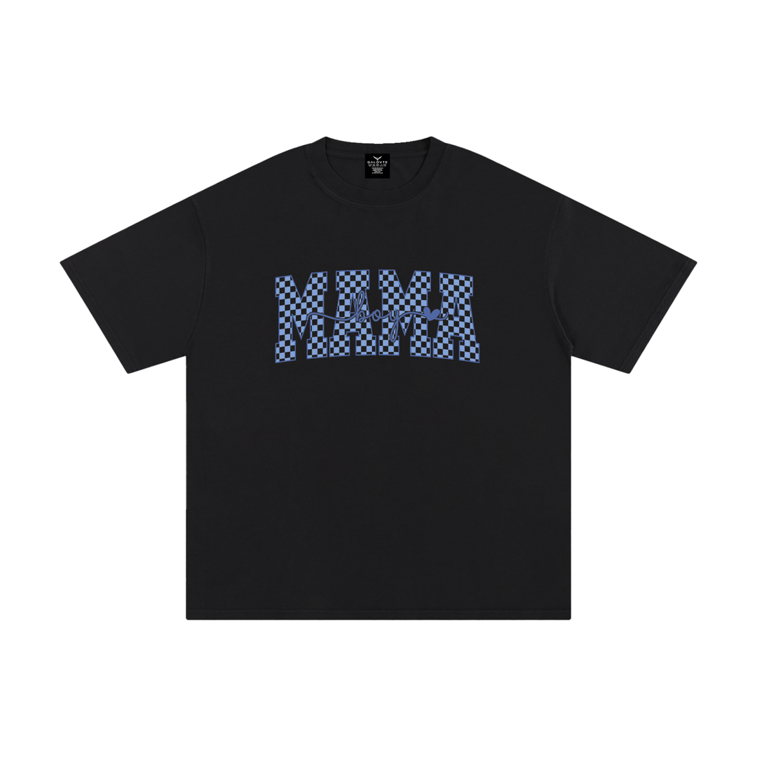 mom lover Mama Checkerboard Retro Typography Tee
