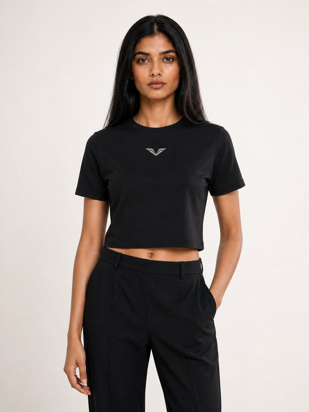 WOMEN T SHIRT Wing Logo Performance Crop Tee