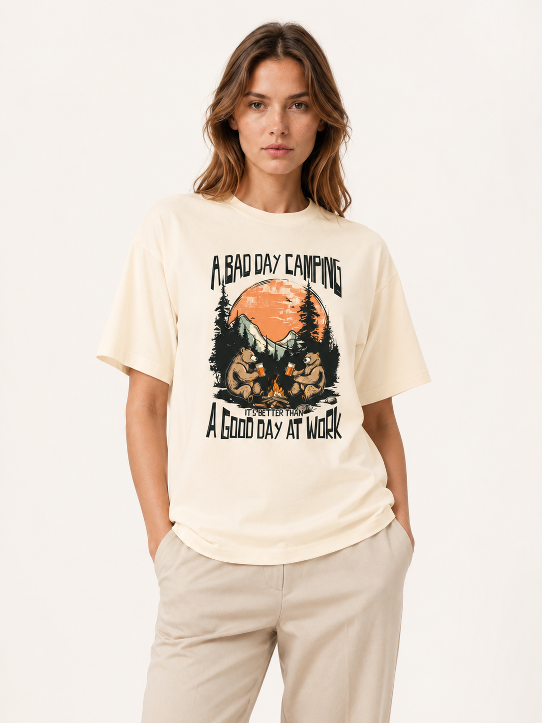 A Bad Day Camping Beats A Good Day At Work Tee