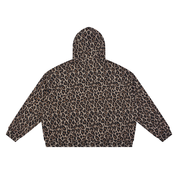 men brand Leopard Full Zip Hoodie