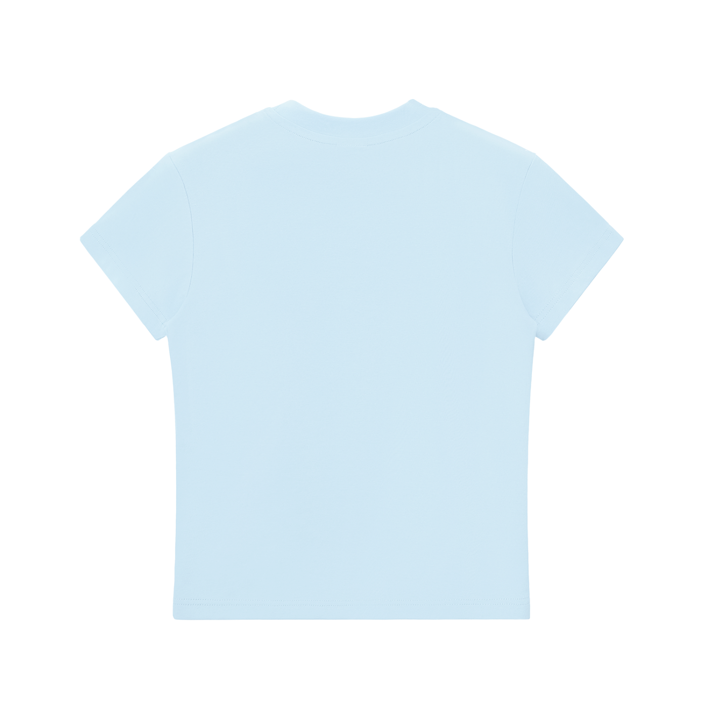 Be You The World Will Adjust Motivational Tee in Blue, back view.