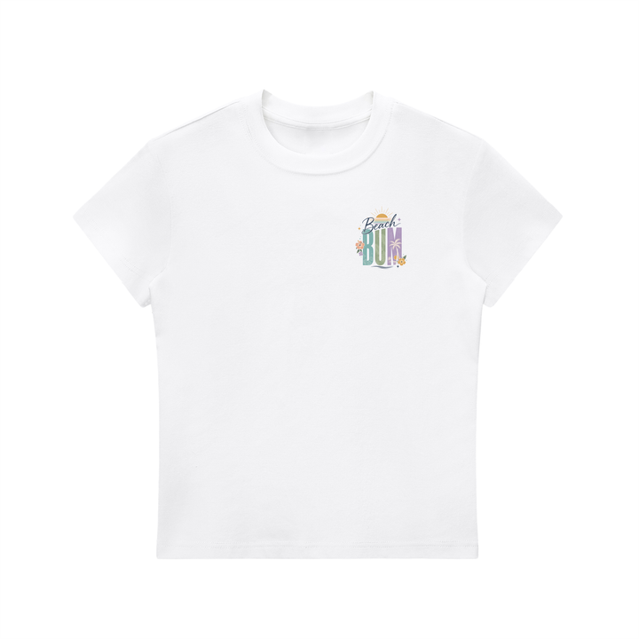 Beach Bum Left-Chest Summer Bodycon Tee