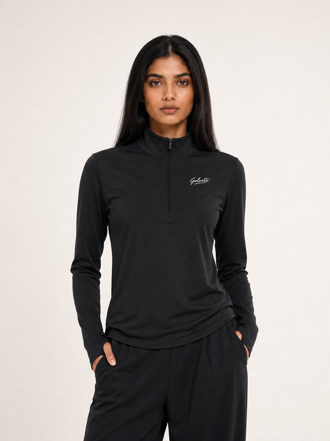 Galovte Script Quarter-Zip Yoga Pullover