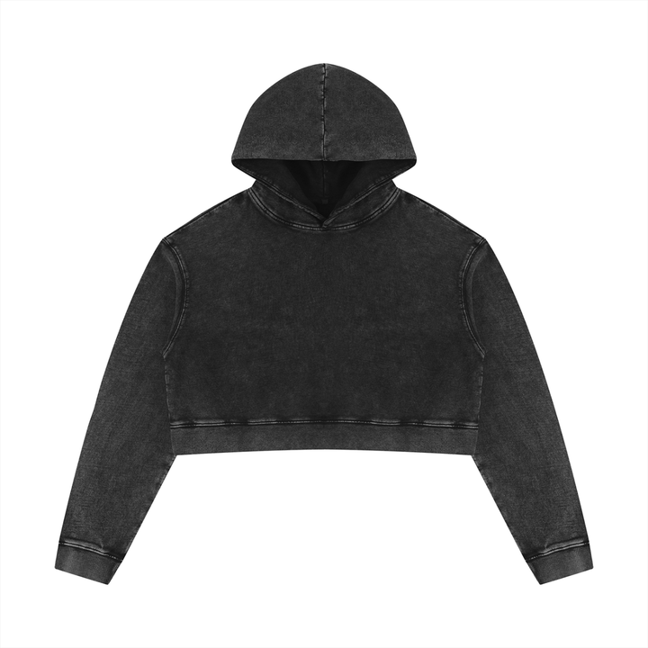 Women HODDIES  Mineral Washed Crop Hoodie