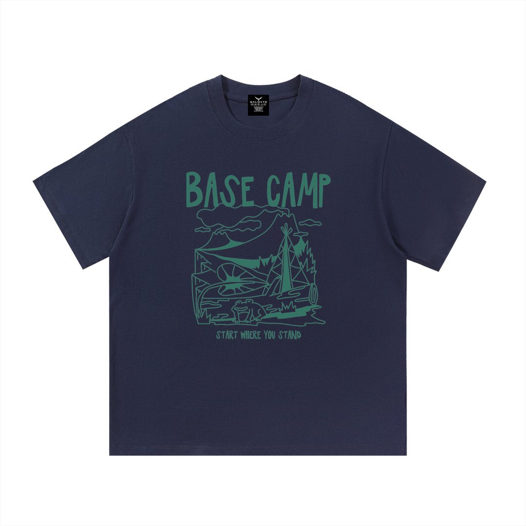 hiking lover Base Camp Start Where You Stand Line Art Tee