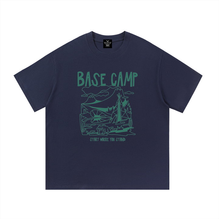 hiking lover Base Camp Start Where You Stand Line Art Tee
