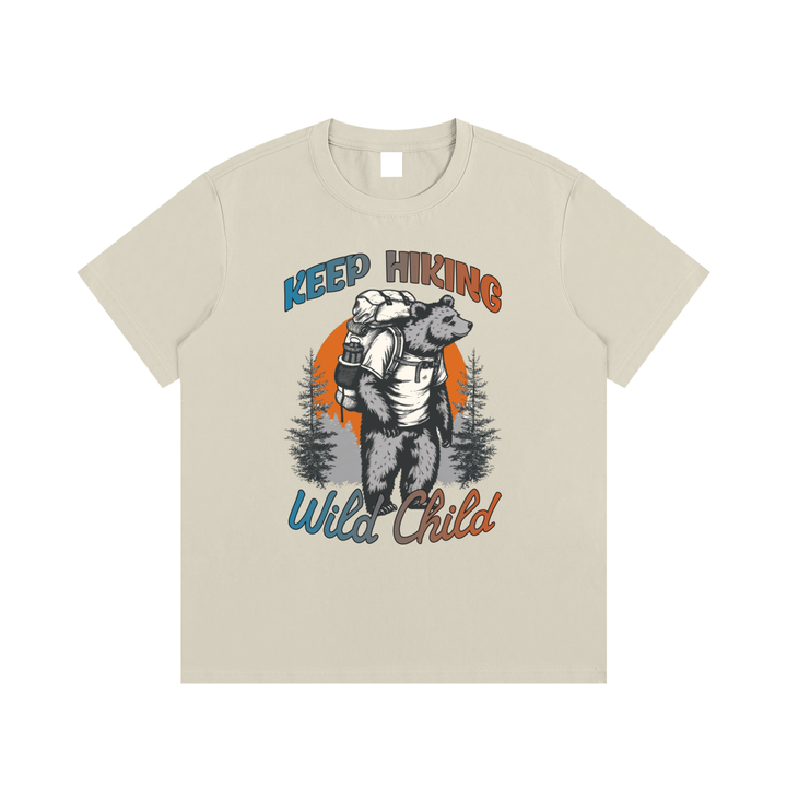 hiking lover Keep Hiking Wild Child Backpacking Bear Tee