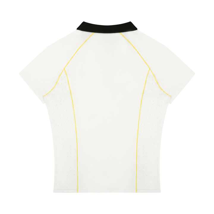 Women’s gym wear Slim Fit Quarter-Zip Polo Shirt
