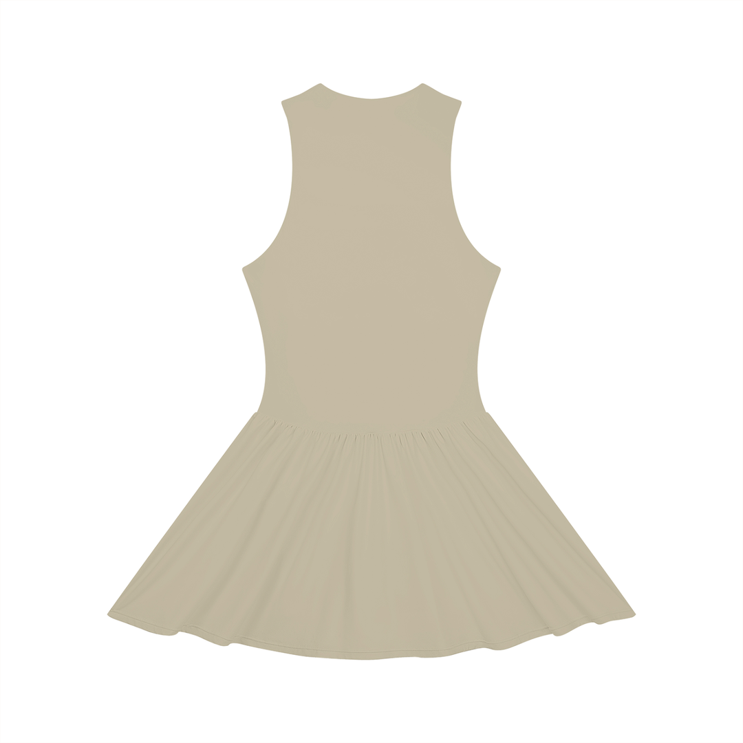 Women’s one piece Ruched Sleeveless Full-Zip Dress