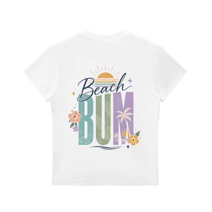 Beach Bum Left-Chest Summer Bodycon Tee