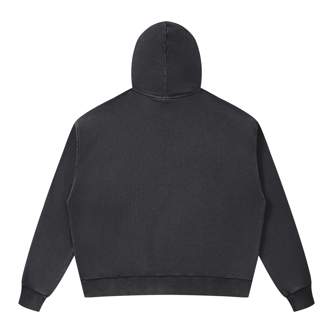 men hoddies Unisex Mineral Wash Boxy Full Zip Hoodie