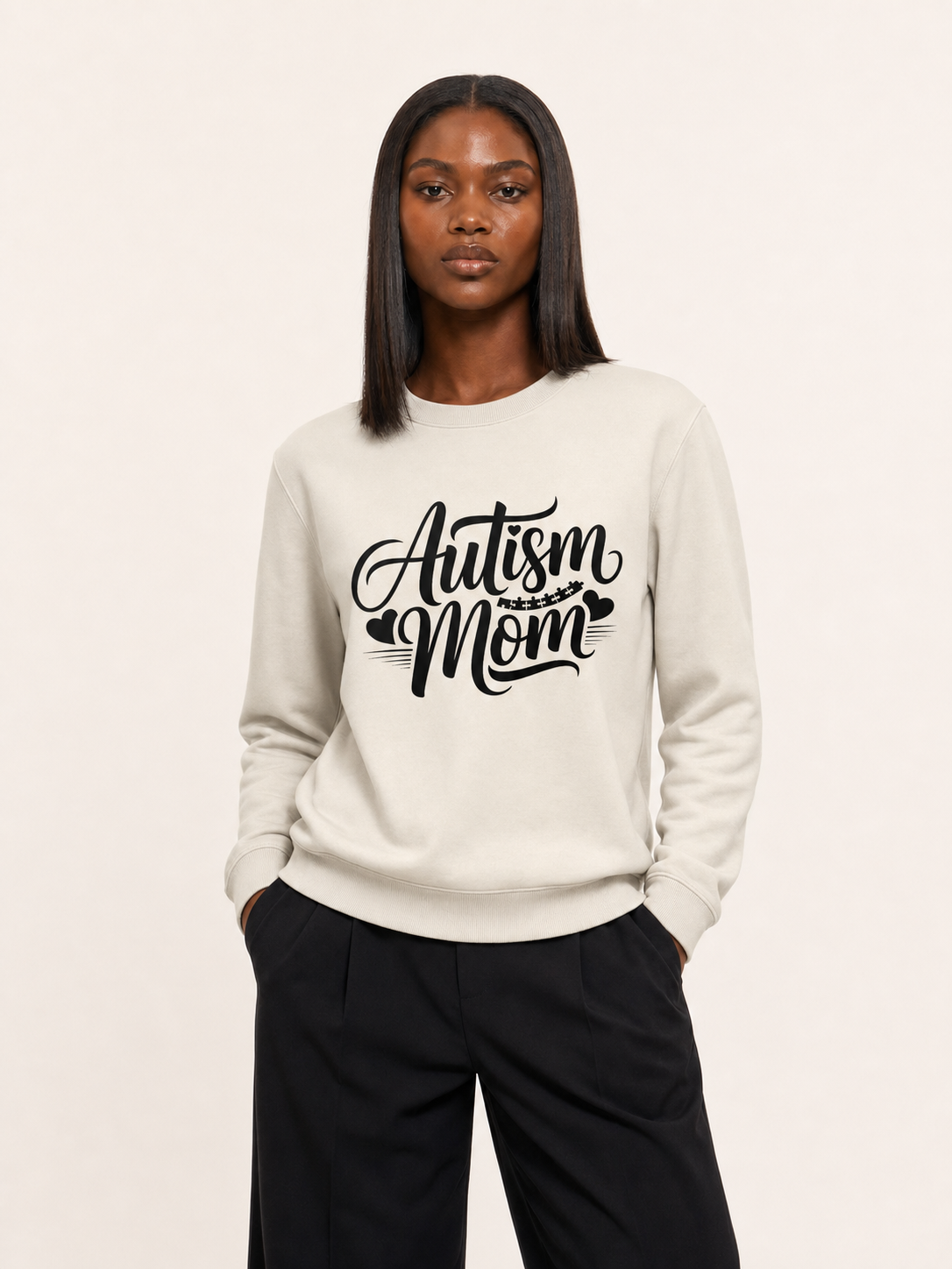 Autism Mom Script Vintage Wash Sweatshirt