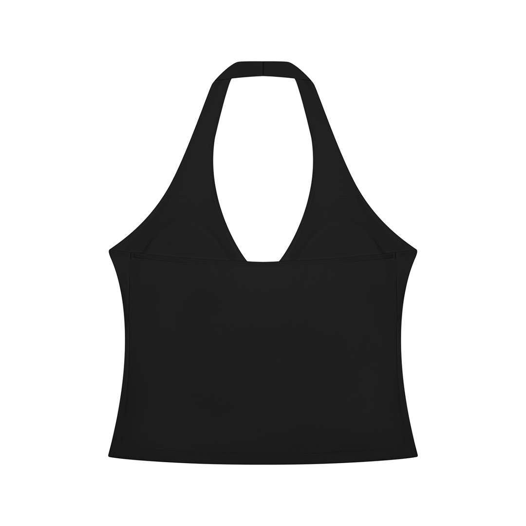 Women gym wear  Ruched Halter Yoga Tank Top