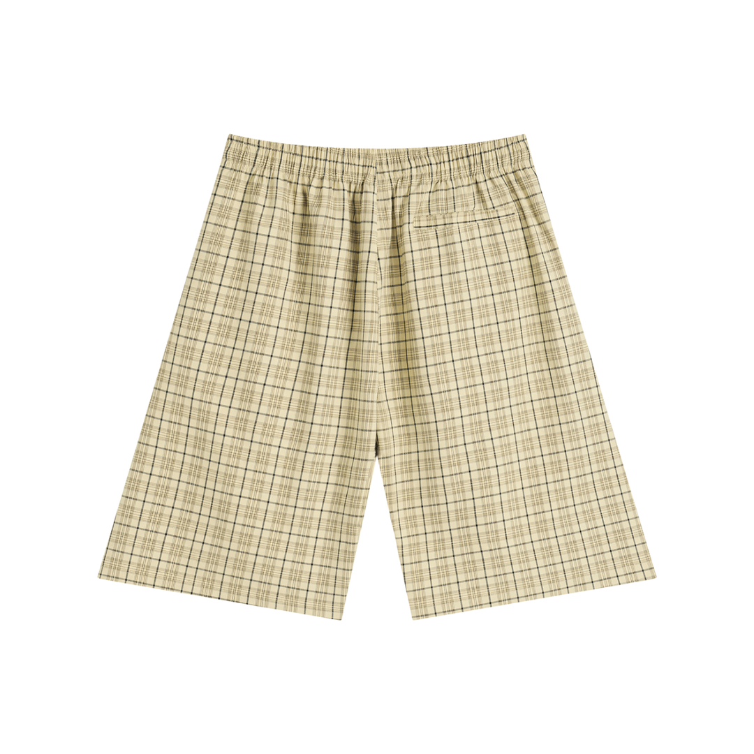 WOMEN PENT Plaid Wide Leg Shorts