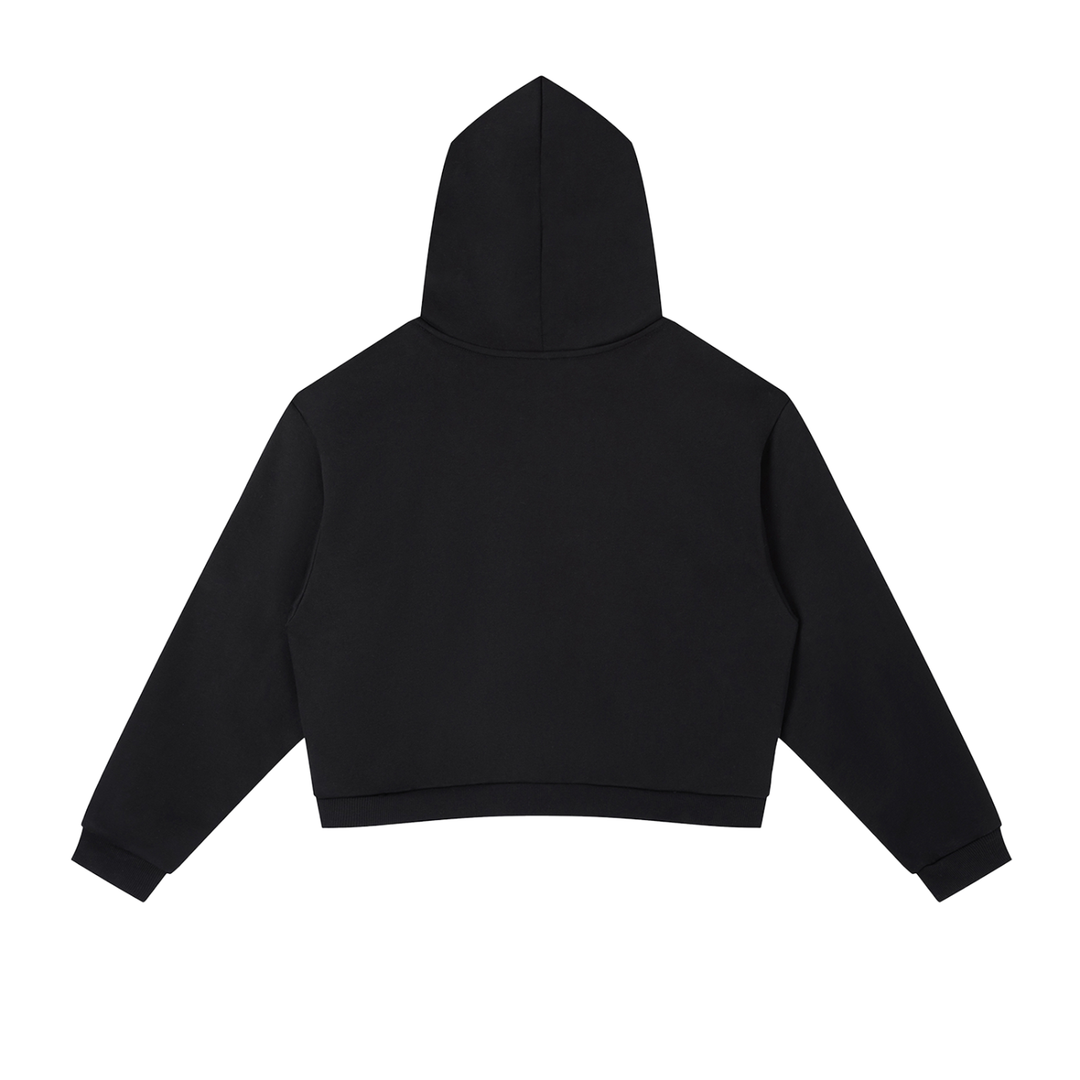 WOMEN HODDIES Contrast Side Stripe Cropped Hoodie