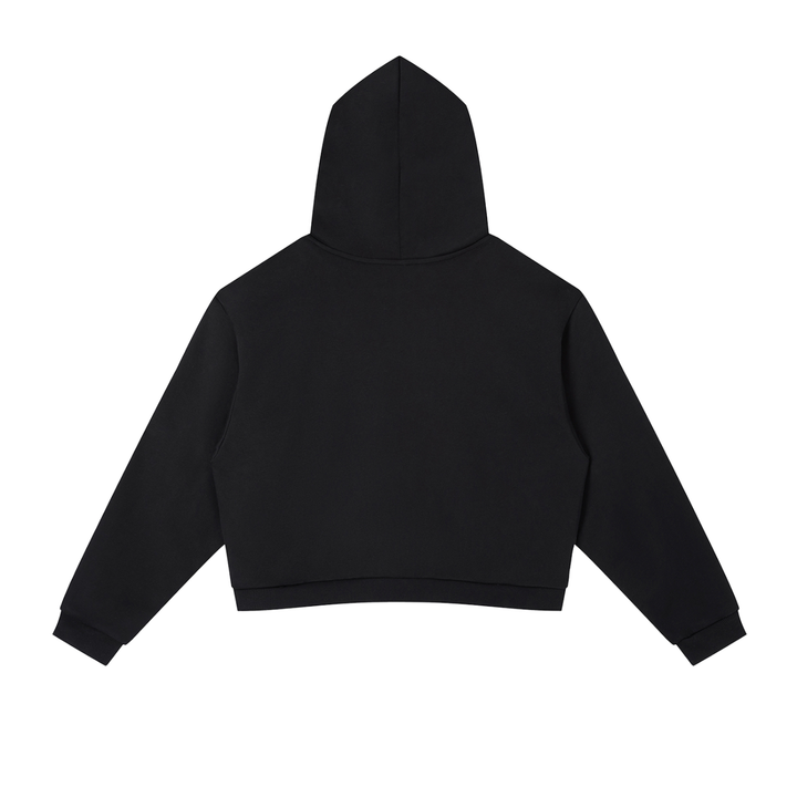 WOMEN HODDIES Contrast Side Stripe Cropped Hoodie