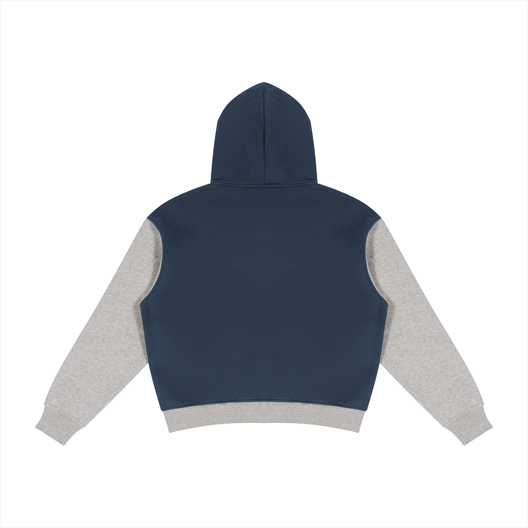 men brand Color Block Fleece Full Zip Hoodie