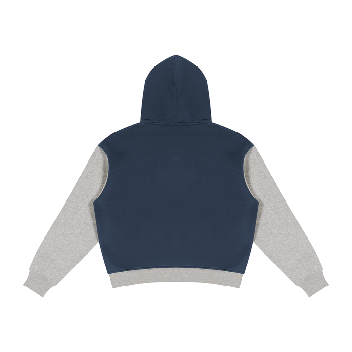 men brand Color Block Fleece Full Zip Hoodie
