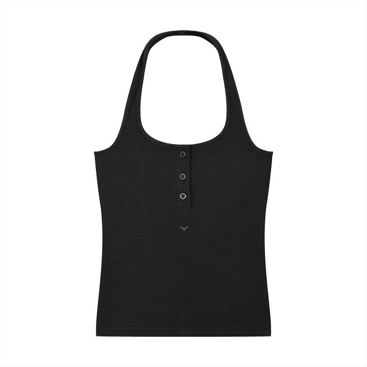 Women TANKTOP  Ribbed Henley Tank Top