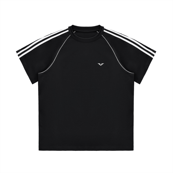 men brand Striped Contrast Stitch T-Shirt