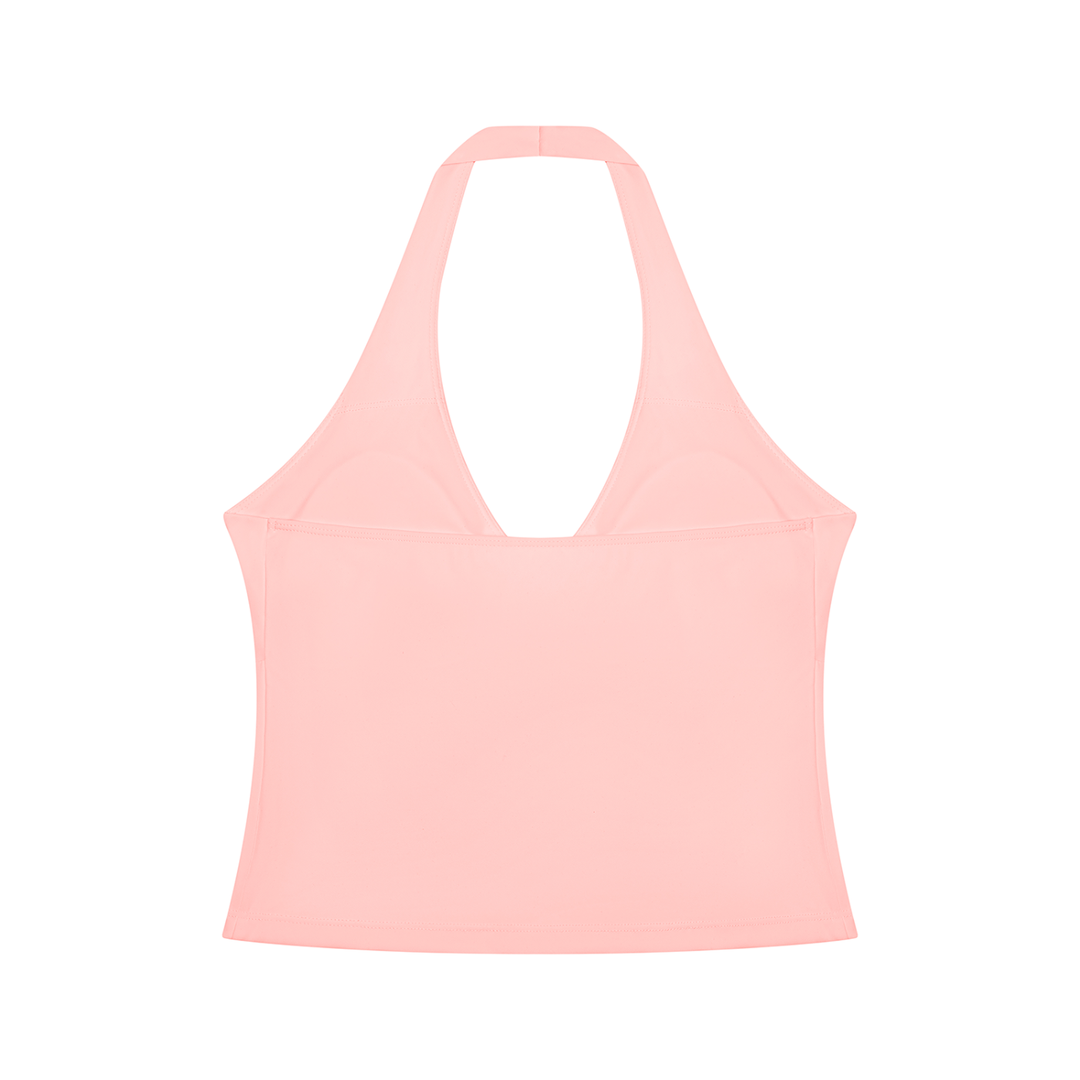 Women gym wear  Ruched Halter Yoga Tank Top