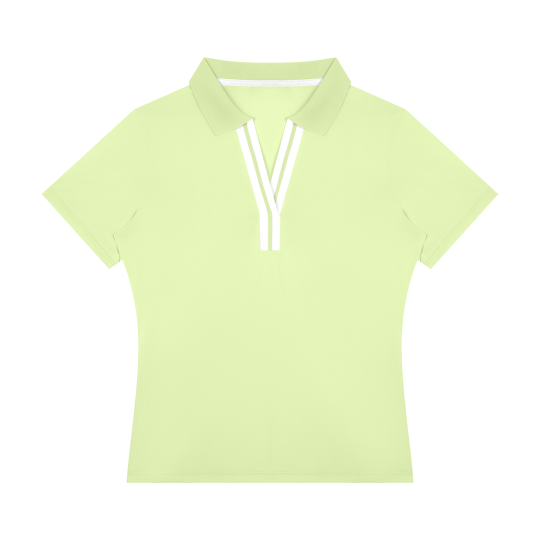 Women’s gym wear Color Block Polo Shirt