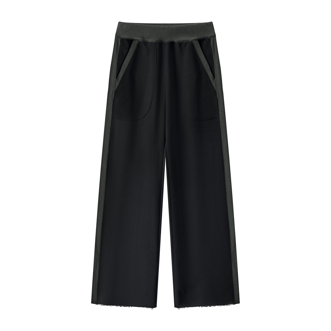 Women PENT  Color Block Raw Hem Sweatpants